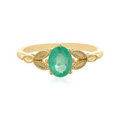 Anillo en plata con Esmeralda de Rusia