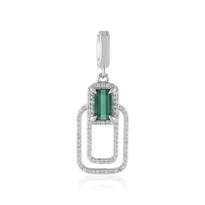 Colgante en plata con Turmalina verde Benedito