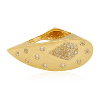 Anillo en plata con Topacio blanco