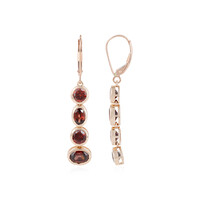 Pendientes en oro con Zircón rojo (KM by Juwelo)