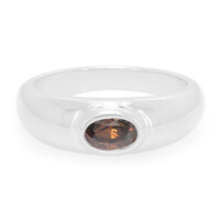 Anillo en plata con Zircón chocolate