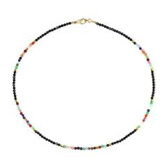 Collar en plata con Espinela negra