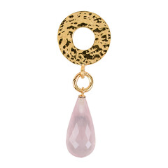 Colgante en plata con Cuarzo rosa