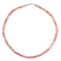 Collar en plata con Cuarzo rosa