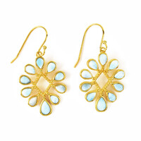 Pendientes en plata con Larimar