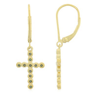 Pendientes en plata con Diamante fantasía