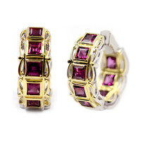 Pendientes en plata con Rodolita (Dallas Prince Designs)