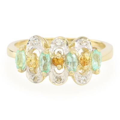 Anillo en oro con Turmalina Paraíba de Brasil