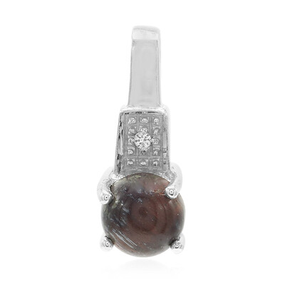 Colgante en plata con Ojo de tigre rojo