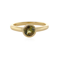 Anillo en oro con Tanzanita amarilla