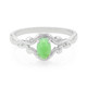 Anillo en plata con Crisoprasa imperial