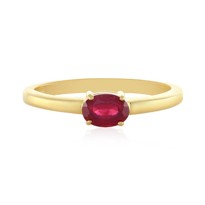 Anillo en plata con Rubí de Madagascar