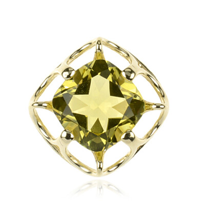 Colgante en oro con Cuarzo del Ouro Verde (dagen)