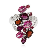 Anillo en plata con Granate de Mozambique (Dallas Prince Designs)