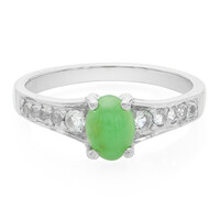 Anillo en plata con Crisoprasa imperial