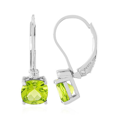 Pendientes en plata con Peridoto de Jilin