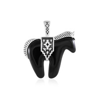Colgante en plata con Ágata negro (Desert Chic)