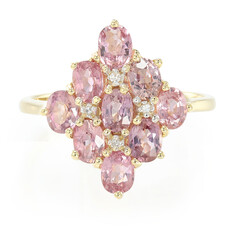 Anillo en oro con Zafiro Padparascha no calentado (AMAYANI)