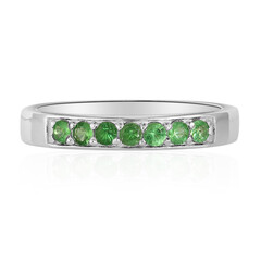 Anillo en plata con Tsavorita