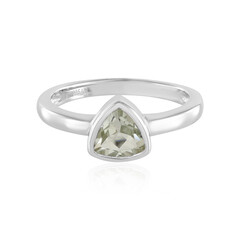 Anillo en plata con Amatista verde