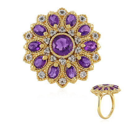 Anillo en plata con Amatista