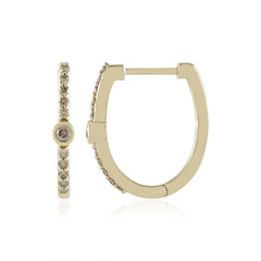 Pendientes en oro con Diamante champán SI1
