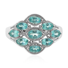 Anillo en plata con Apatita azul