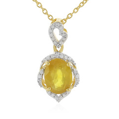 Collar en plata con Zafiro amarillo de Madagascar