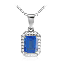 Collar en plata con Topacio azul índigo