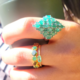 Anillo en plata con Esmeralda de Brasil