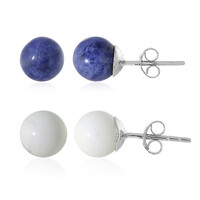 Pendientes en plata con Howlita