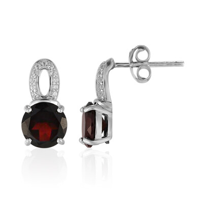 Pendientes en plata con Granate de la India
