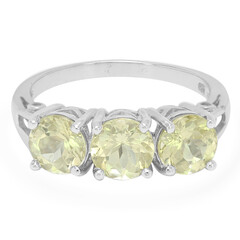 Anillo en plata con Apatita de Limón