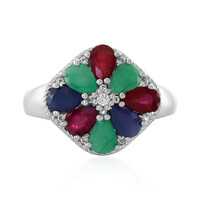 Anillo en plata con Esmeralda de Socoto