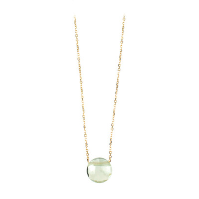 Collar en oro con Amatista verde (dagen)
