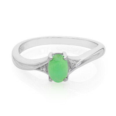 Anillo en plata con Crisoprasa imperial
