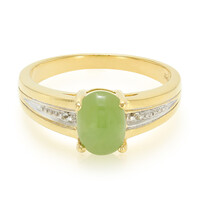 Anillo en plata con Crisoprasa imperial