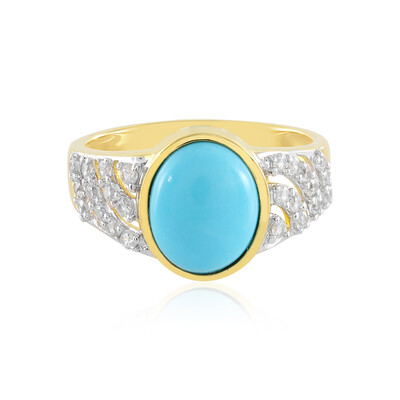 Anillo en plata con Turquesa bella durmiente