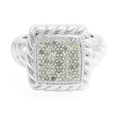 Anillo en plata con Diamante champán