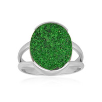 Anillo en plata con Uvarovita (Bali Barong)