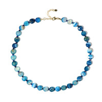 Collar en plata con Ágata azul