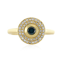 Anillo en oro con Diamante azul I4