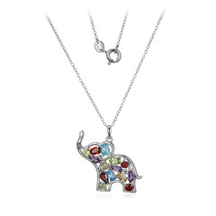 Collar en plata con Topacio azul suizo