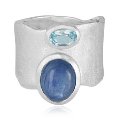 Anillo en plata con Cianita de Nepal
