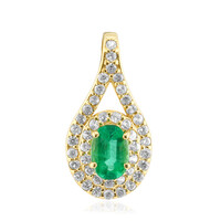 Colgante en plata con Esmeralda de Zambia