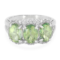 Anillo en plata con Topacio Kiwi