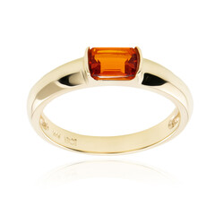 Anillo en oro con Ópalo de fuego de México (CUSTODANA)