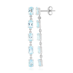 Pendientes en plata con Topacio azul cielo