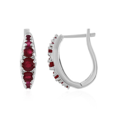 Pendientes en plata con Rubí de Madagascar