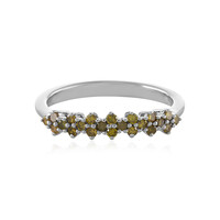 Anillo en plata con Diamante amarillo I1